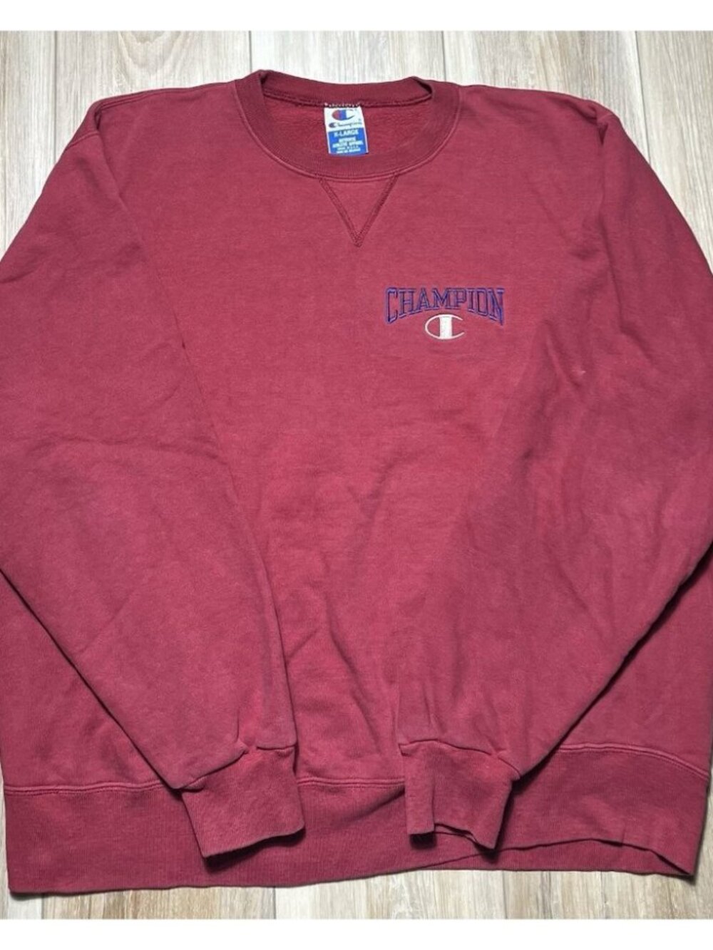 Vintage Champion Red Champion Crewneck Sweatshirt - Size XL